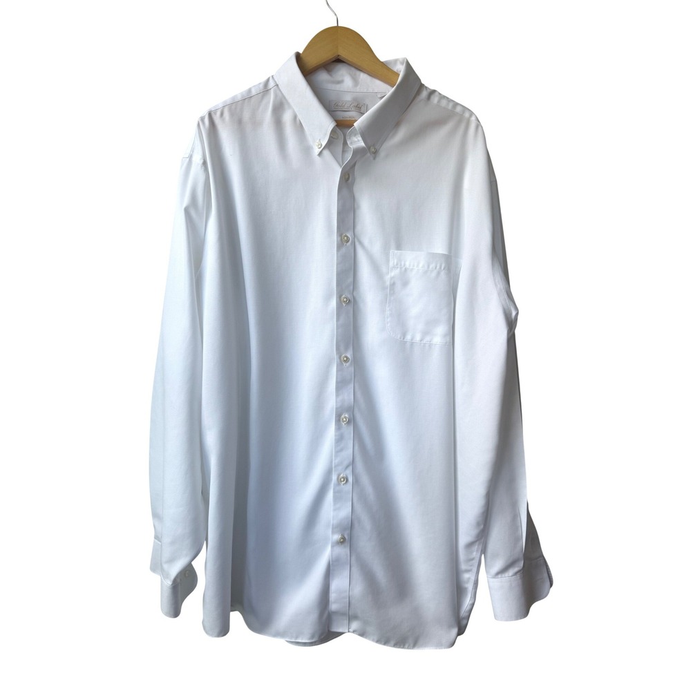 Roundtree & Yorke Gold Label Button Down Shirt Mens 3XT Non Iron Cotton Long